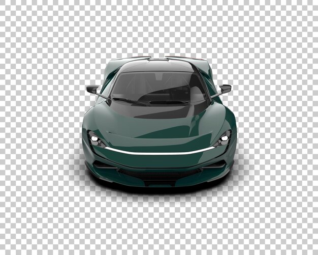 Auto deportivo realista aislado en el fondo Ilustración de renderización 3D