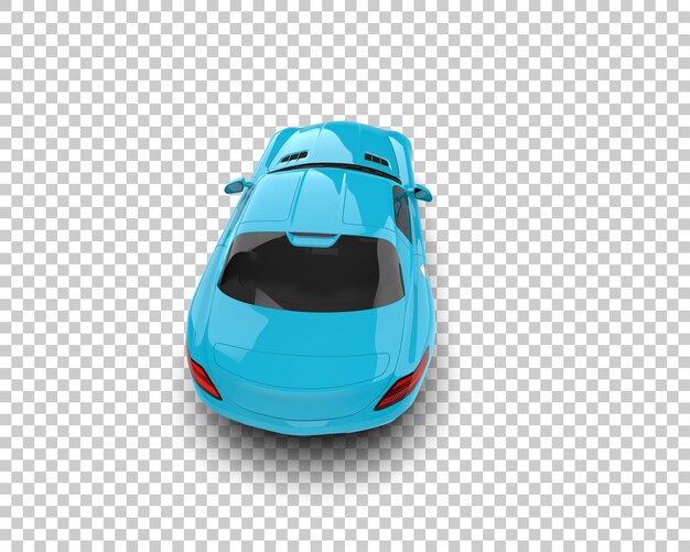 Auto deportivo realista aislado en el fondo Ilustración de renderización 3D