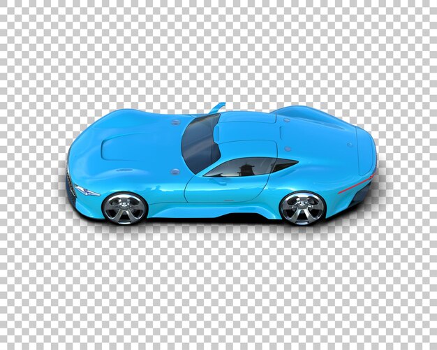 Auto deportivo realista aislado en el fondo Ilustración de renderización 3D