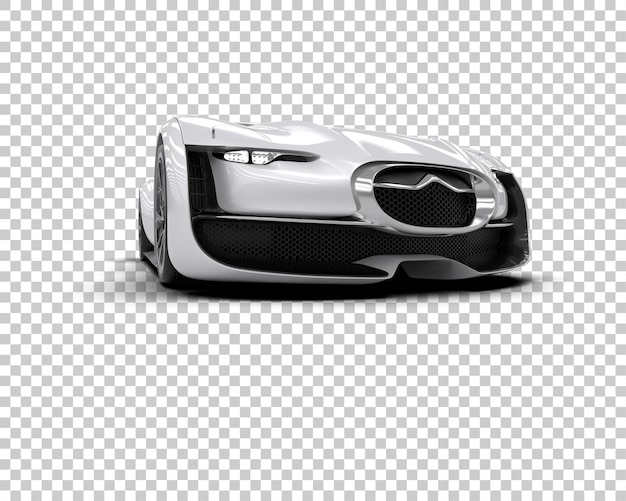 Auto deportivo realista aislado en el fondo Ilustración de renderización 3D