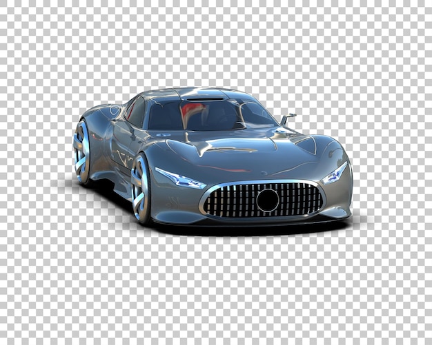 Auto deportivo realista aislado en el fondo Ilustración de renderización 3D
