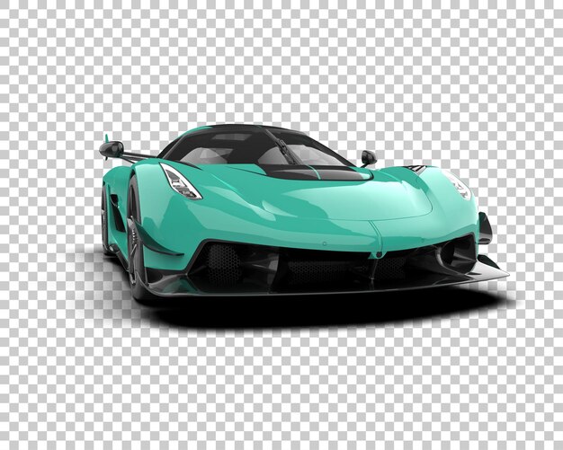 Auto deportivo realista aislado en el fondo Ilustración de renderización 3D