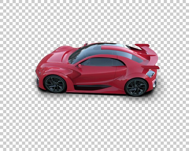 Auto deportivo realista aislado en el fondo Ilustración de renderización 3D