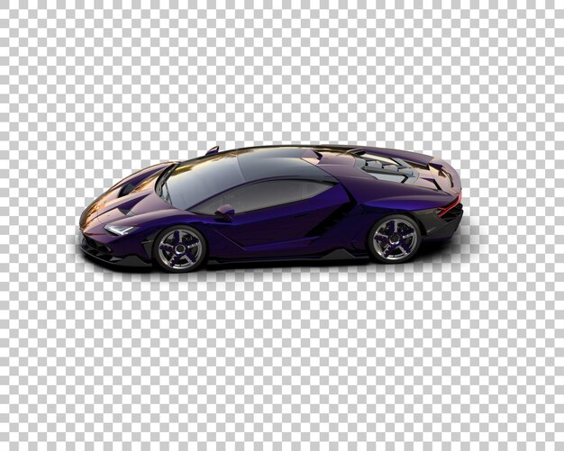Auto deportivo realista aislado en el fondo Ilustración de renderización 3D