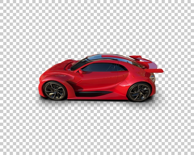Auto deportivo realista aislado en el fondo Ilustración de renderización 3D