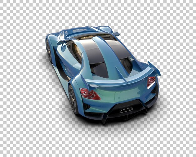 Auto deportivo realista aislado en el fondo Ilustración de renderización 3D