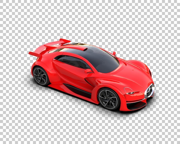Auto deportivo realista aislado en el fondo Ilustración de renderización 3D
