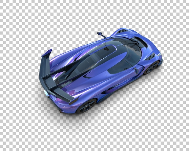 Auto deportivo realista aislado en el fondo Ilustración de renderización 3D