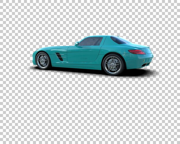 Auto deportivo realista aislado en el fondo Ilustración de renderización 3D