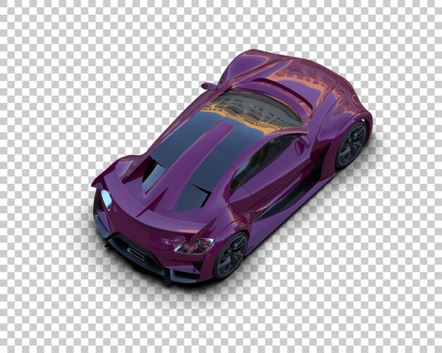 Auto deportivo realista aislado en el fondo Ilustración de renderización 3D