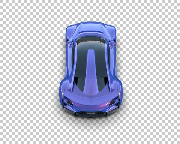 Auto deportivo realista aislado en el fondo Ilustración de renderización 3D