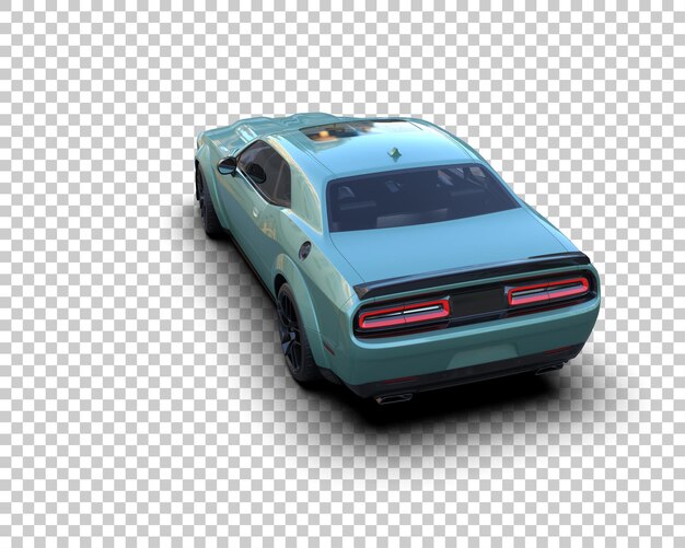 Auto deportivo realista aislado en el fondo Ilustración de renderización 3D