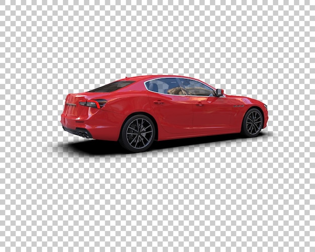 Auto deportivo realista aislado en el fondo Ilustración de renderización 3D