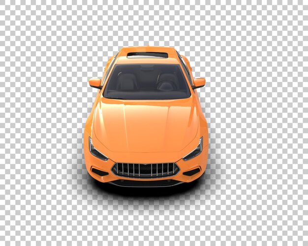 Auto deportivo realista aislado en el fondo Ilustración de renderización 3D
