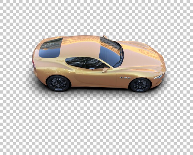 Auto deportivo realista aislado en el fondo Ilustración de renderización 3D