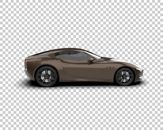 Auto deportivo realista aislado en el fondo Ilustración de renderización 3D