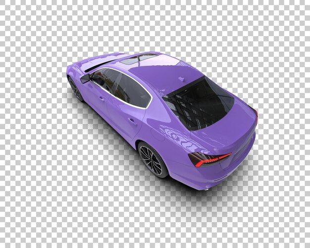 Auto deportivo realista aislado en el fondo Ilustración de renderización 3D