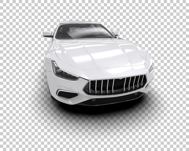 Auto deportivo realista aislado en el fondo Ilustración de renderización 3D