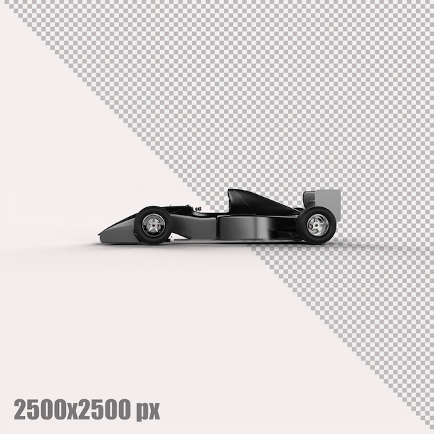 Auto di formula uno grigia realistica in rendering 3d
