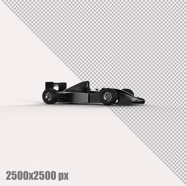 Auto di formula uno grigia realistica in rendering 3d