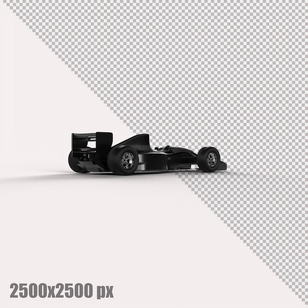 Auto di formula uno grigia realistica in rendering 3d