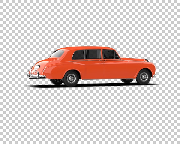 Auto di lusso isolata sullo sfondo illustrazione di rendering 3D