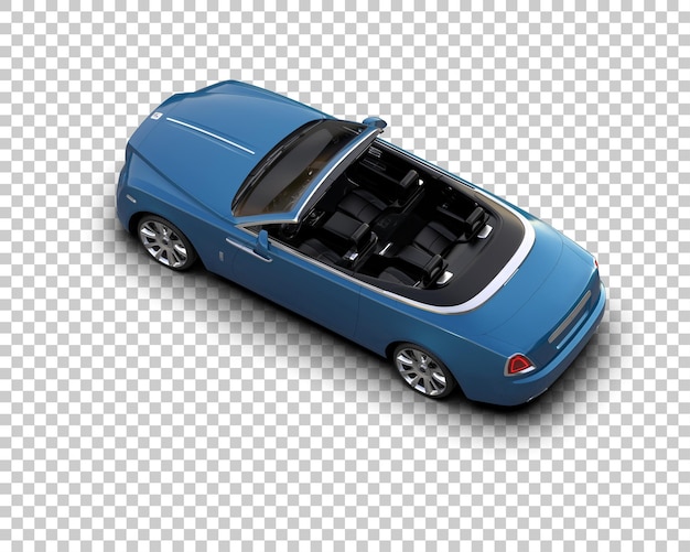 Auto di lusso isolata sullo sfondo illustrazione di rendering 3D