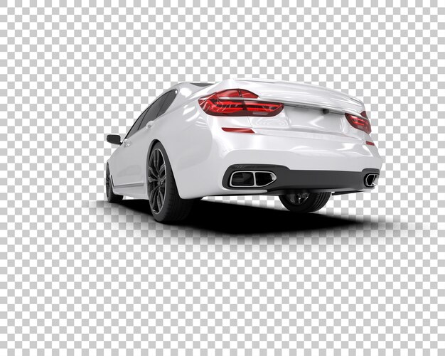 Auto di lusso isolata sullo sfondo illustrazione di rendering 3D