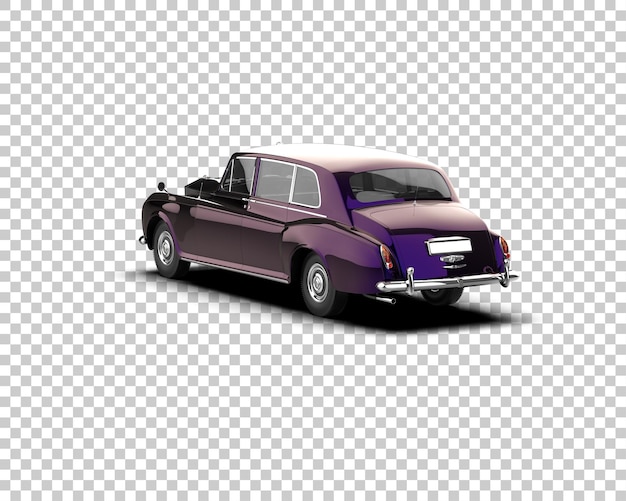 Auto de lujo aislado en el fondo Ilustración de renderización 3D