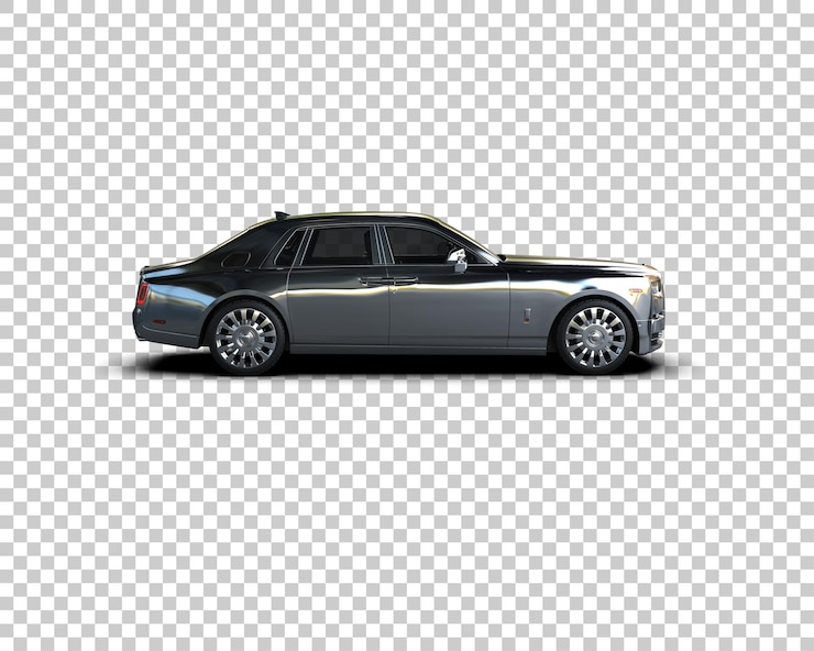 PSD auto de lujo aislado en el fondo ilustración de renderización 3d