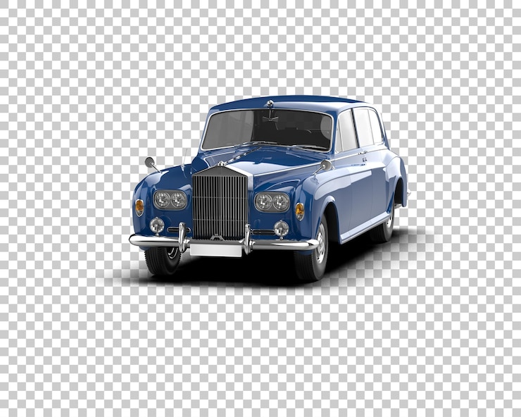 PSD auto de lujo aislado en el fondo ilustración de renderización 3d