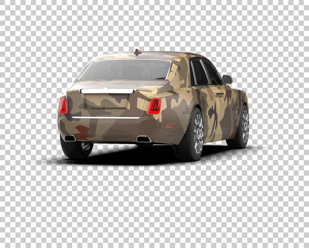 Auto de lujo aislado en el fondo Ilustración de renderización 3D