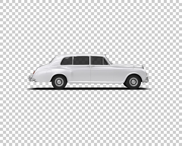 Auto de lujo aislado en el fondo Ilustración de renderización 3D