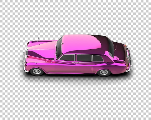 Auto de lujo aislado en el fondo Ilustración de renderización 3D