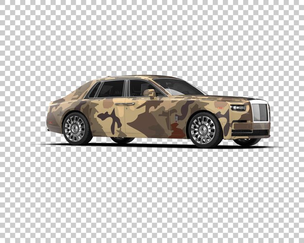Auto de lujo aislado en el fondo Ilustración de renderización 3D