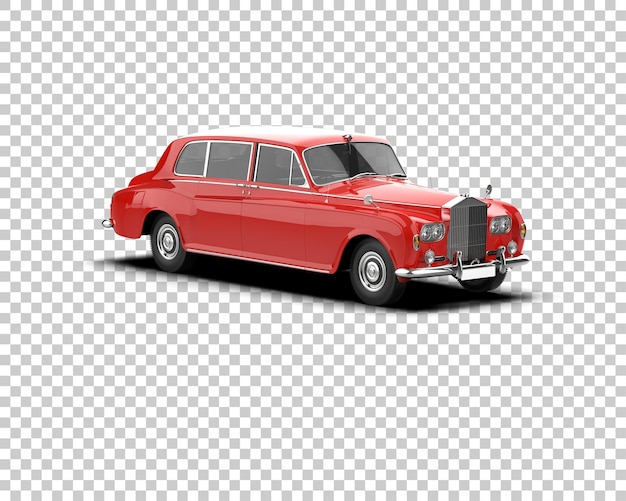 Auto de lujo aislado en el fondo Ilustración de renderización 3D