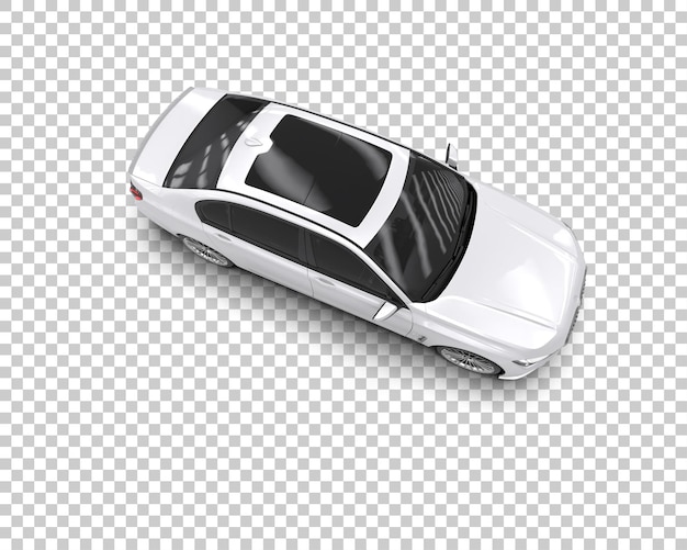 Auto de lujo aislado en el fondo Ilustración de renderización 3D