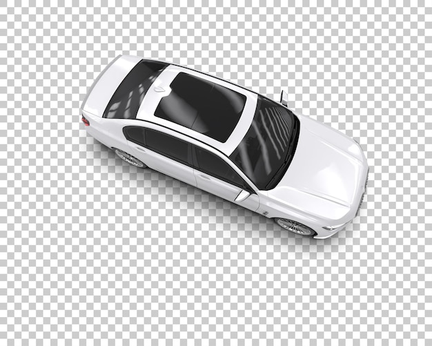 Auto de lujo aislado en el fondo ilustración de renderización 3d