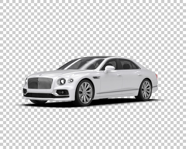 Auto de lujo aislado en el fondo Ilustración de renderización 3D