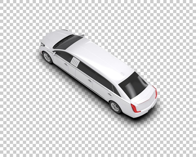 Auto de lujo aislado en el fondo Ilustración de renderización 3D