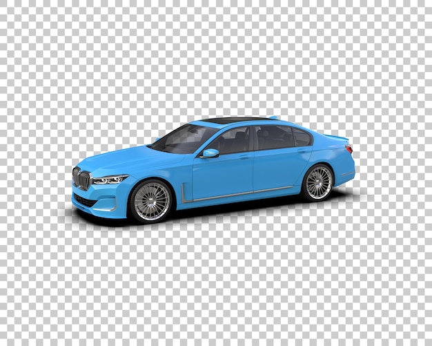 PSD auto de lujo aislado en el fondo ilustración de renderización 3d