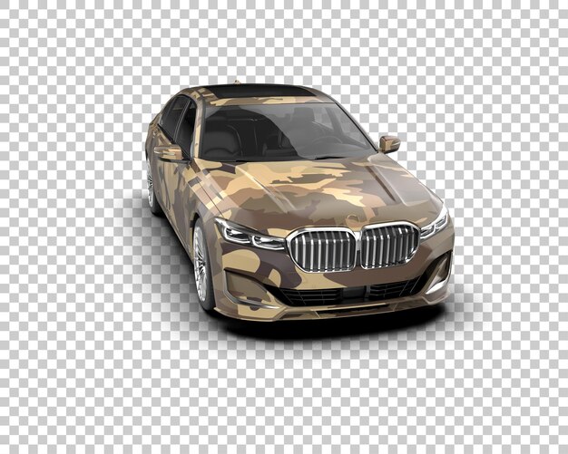 Auto de lujo aislado en el fondo Ilustración de renderización 3D
