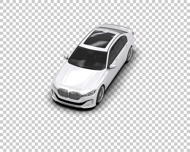 Auto de lujo aislado en el fondo Ilustración de renderización 3D