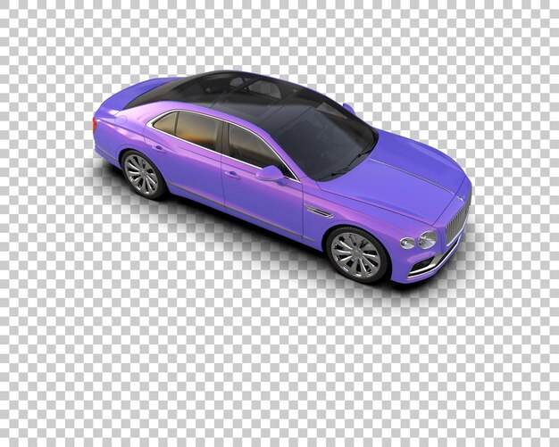 Auto de lujo aislado en el fondo Ilustración de renderización 3D