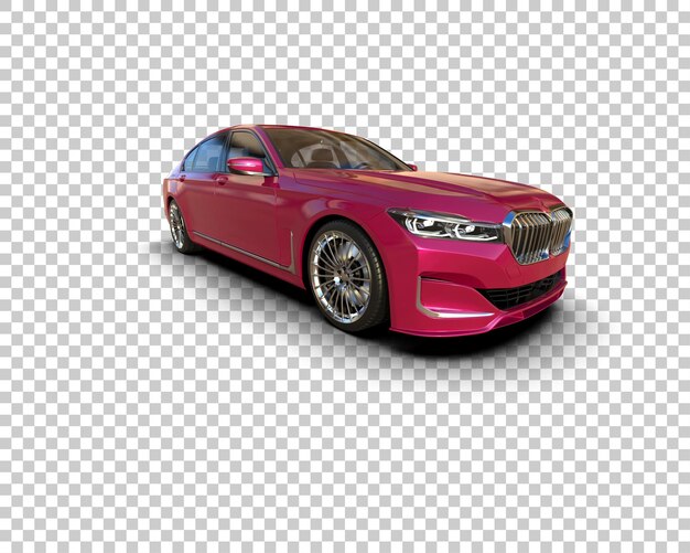 Auto de lujo aislado en el fondo ilustración de renderización 3d