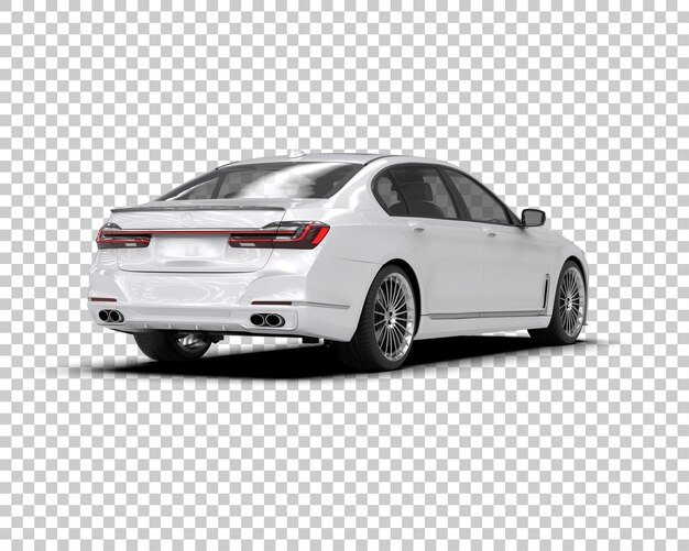 Auto de lujo aislado en el fondo Ilustración de renderización 3D