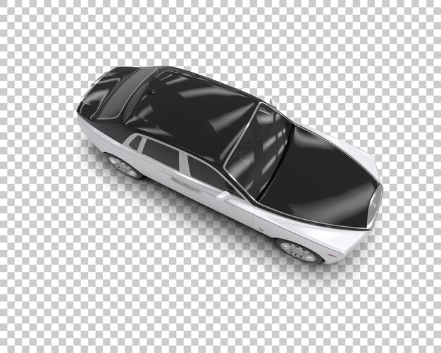 Auto de lujo aislado en el fondo Ilustración de renderización 3D