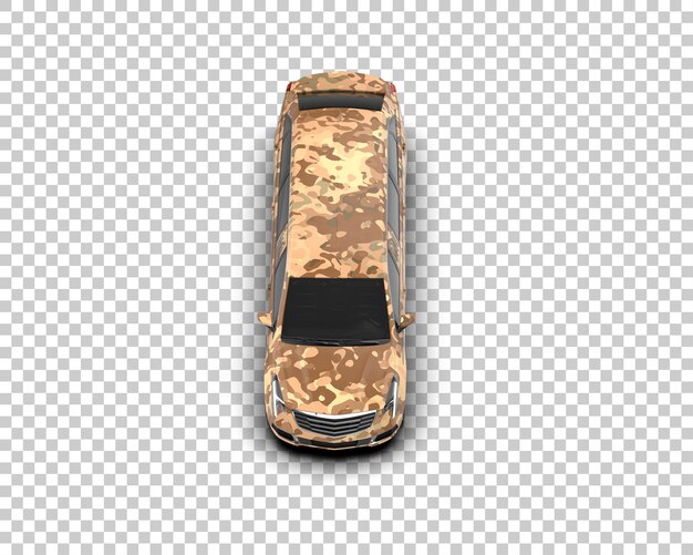 Auto de lujo aislado en el fondo Ilustración de renderización 3D