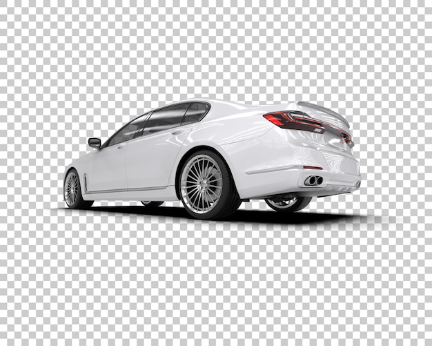 Auto de lujo aislado en el fondo ilustración de renderización 3d