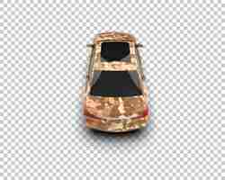 PSD auto de lujo aislado en el fondo ilustración de renderización 3d